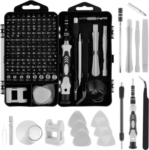 Jogo Chaves 115 Pcs - Kit de Ferramentas Ponteiras para Conserto de Celular Iphone Noteboo