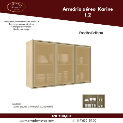 Armário aéreo Karine 1.2 - à pronta entrega