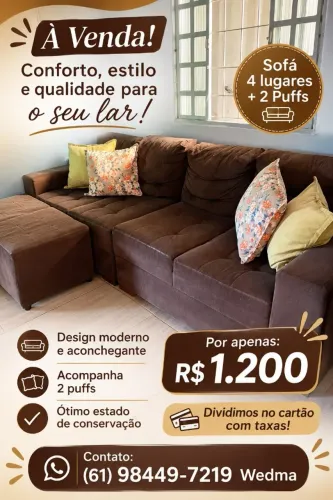 Sofá de 4 lugares
