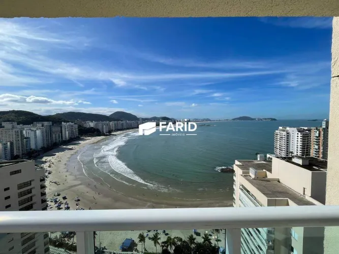 Cobertura Mobiliada com Varanda Gourmet e Vista do Mar | 2 Qtos (1 Suíte) em Guarujá - Jar