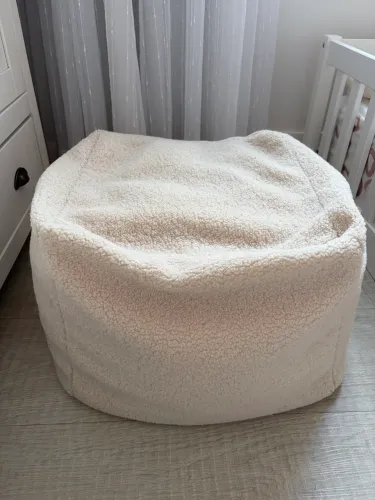 Puff decorativo a/casa Angeloni Boucle Creme