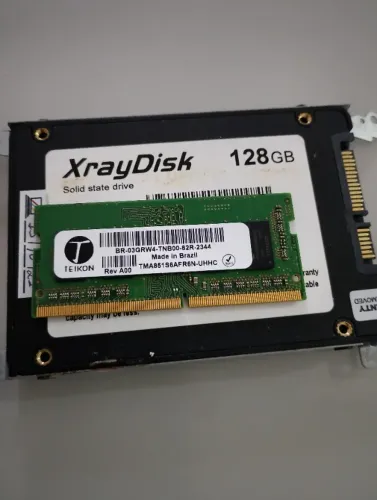 SSD 128 GB e memória ram de notebook 4 gb ddr4