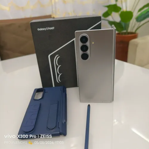 Z FOLD 7 512GB PRATA NA GARANTIA SEM DETALHES CASE E S-PEN DE BRINDE ORIGINAL,COMPLETO