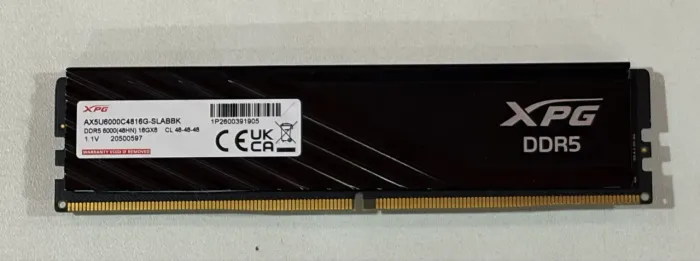 16GB DDR5 Memória RAM XPG 6000mhz