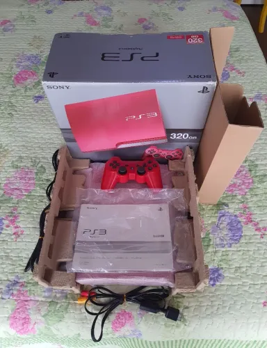 Playstation 3 slim vermelho