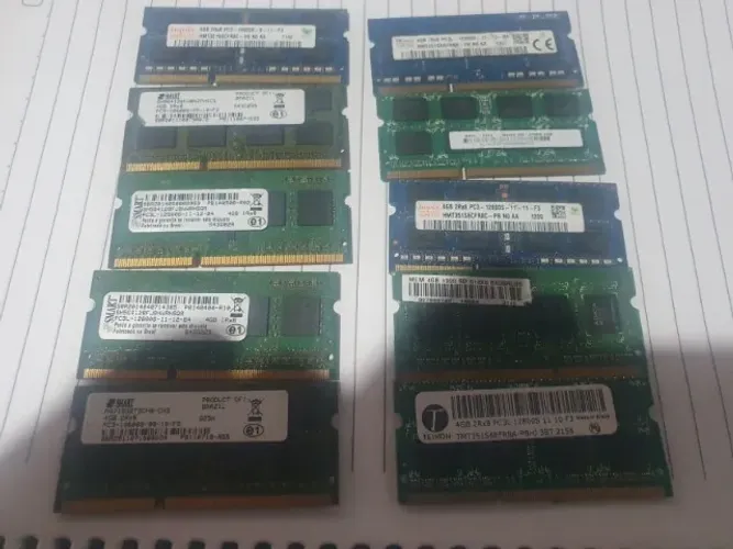 Lote 10 memórias 4 GB - ddr3 - para Notebooks