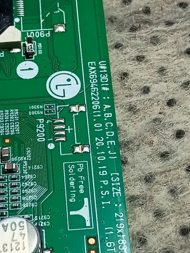 PLACAS PRINCIPAL DA TV LG SMART 4K.