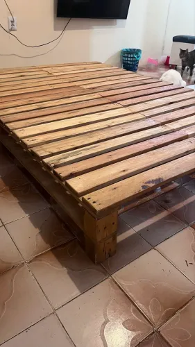 Base de Cama Casal em Pallet de Pinus - Super Resistente