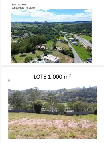 TERRENO DE 1.000m² Residencial Recanto Santa Bárbara - Jambeiro/SP
