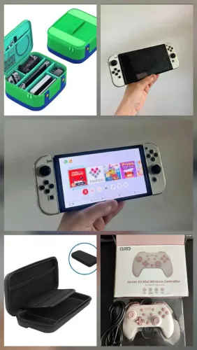 Nintendo Switch OLED Desbloqueado 512GB + Controle, Case e bolsa transporte - Leia: