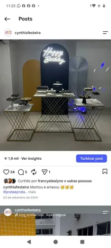 Mesa para decoração