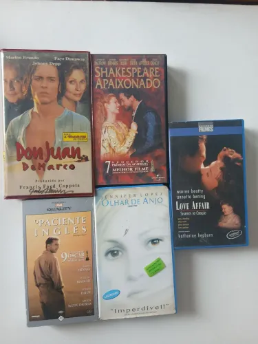 5 filmes em vhs usados