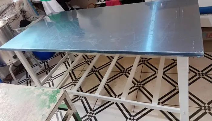 MESA AUTO SERVIÇO 1,90x0,90 INOX