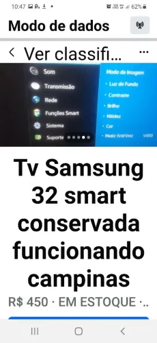 Tv sansung 32 smart funcionando