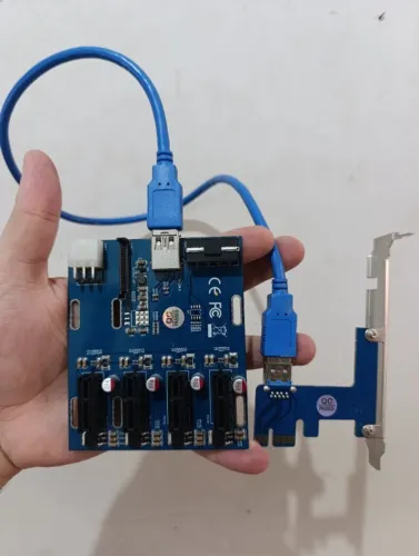 Super Lote Expansão PCI-e: 10 Risers + 3 Multiplicadores 1x Para 4x + Sincronizador ATX