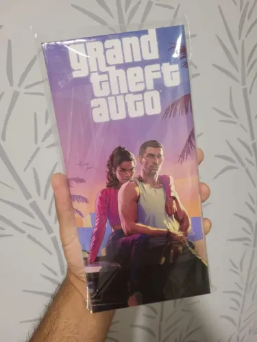Plaquinha decorativas gta6 tamanho 11 por 25