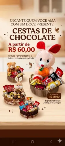 Cestas de chocolate 