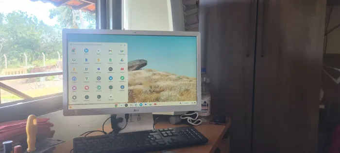 Computador All in One LG 22V270 N3450 QuadCore 1.1Ghz 8GB DDR3 HD 500GB - Google OS Flex