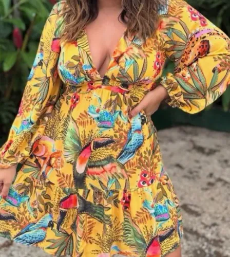 Vestido curto estampado farm nunca usado G