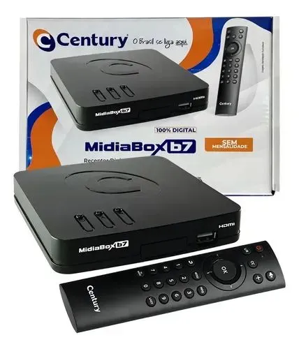Receptor MidiaBox B7 + LNBF quadruplo Brasilsat