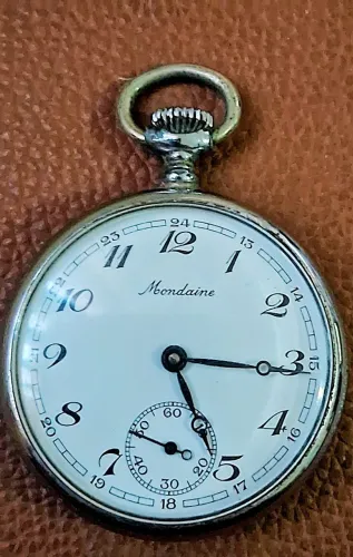 Relógio de bolso antigo Mondaine a corda