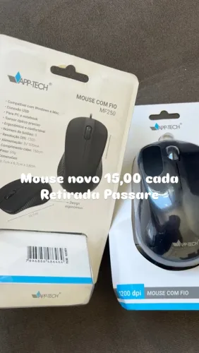 Mouse novo 15,00 cada