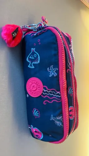 Estojo kipling original 3 bolsos