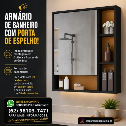 Armário de Banheiro com Espelho