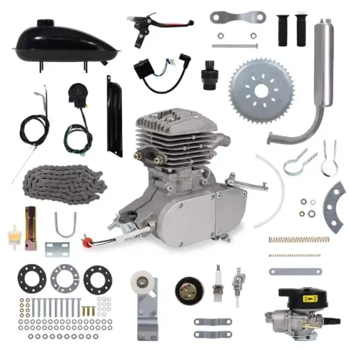 KIT MOTOR DE BIKE 80CC 2 TEMPOS ST80600-SD-P ST80600-BD-PRO NW PRETO.\PRATA