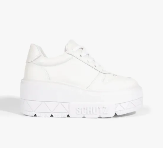Tênis plataforma Couro Branco 36 /Schutz 