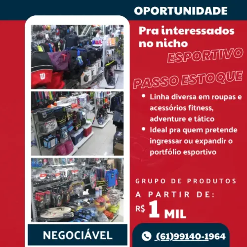 OPORTUNIDADE - PRODUTOS ESPORTIVOS ABAIXO DO CUSTO!