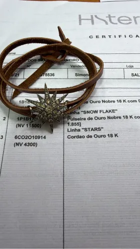 Pulseira e pingente Stars H.STERN ouro e diamantes legítimo 