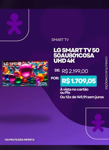 Smart tv LG 50 polegadas 