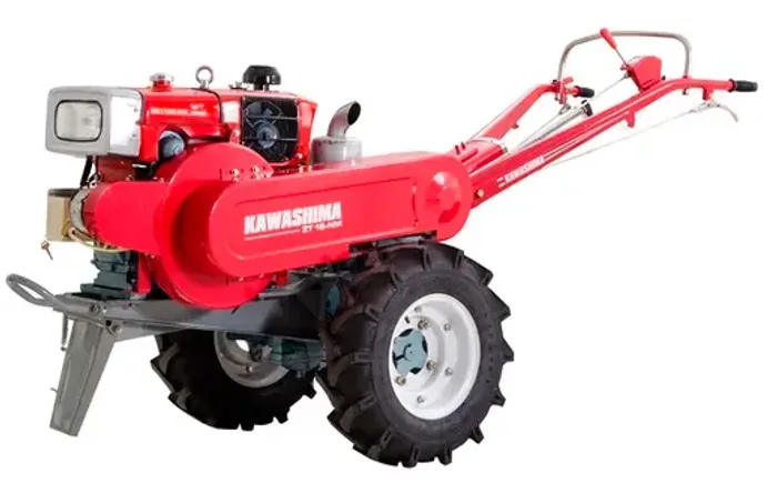Micro Trator kawashima 18 Hp a Diesel e Tomada de Força, com Rotativa e Partida Elétrica.