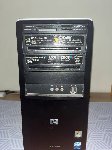 CPU HP Pavilion Core 2 Duo - NÃO LIGA (Fonte Queimada) - Para Conserto ou Peças