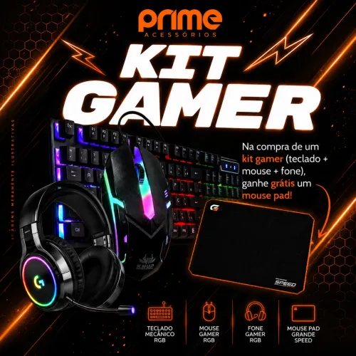 Kit Gamer Completo com Excelente Custo-Benefício
