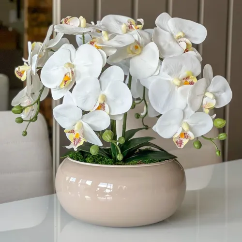 Arranjo de orquidea artificial 350 reais