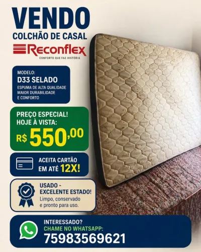 Colchao casal reconflex barato