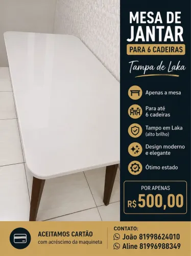 MESA DE JANTAR 6 LUGARES