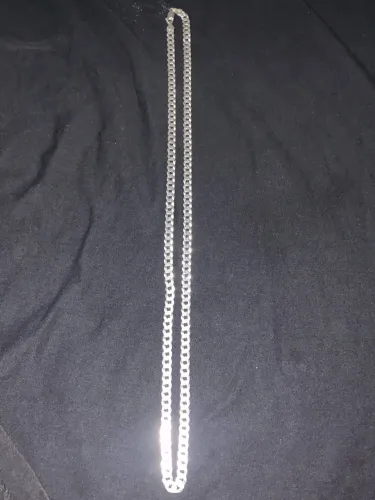 Cordão de prata 6mm 80cm