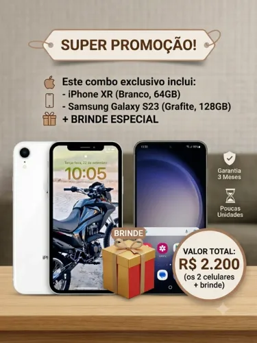 2 celulares por preço de 1