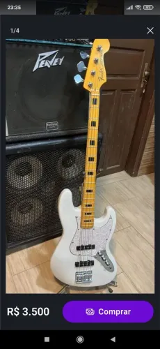 Baixo jazz Bass fender luthier top 