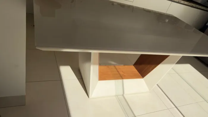 Mesa de jantar Moderna luxo 2,20m com 6 cadeiras