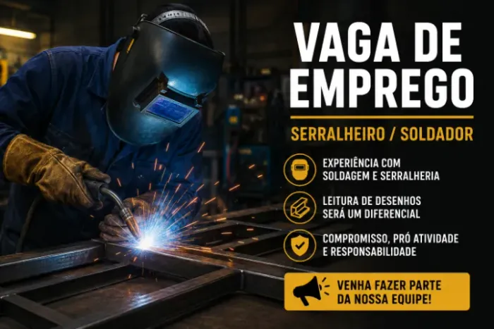 SERRALHEIRO / SOLDADOR - INÍCIO IMEDIATO | ITANHAÉM/SP