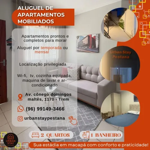 Apartamento totalmente mobiliado em ótima localização