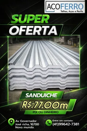 Telha Sanduiche natural