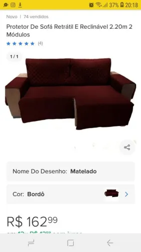 Capa de sofá retrátil 