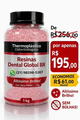 Resina de altíssimo brilho para próteses dentárias flexíveis 