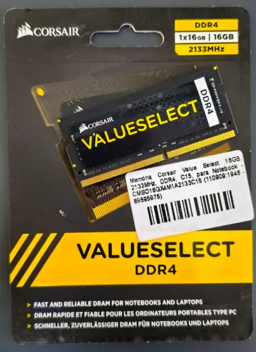 Memória Ram Corsair Valeu Select 16gb 2133mhz ddr4 c15 para Notebook