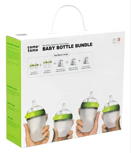 Kit Mamadeira Comotomo original Baby Bottle Verde